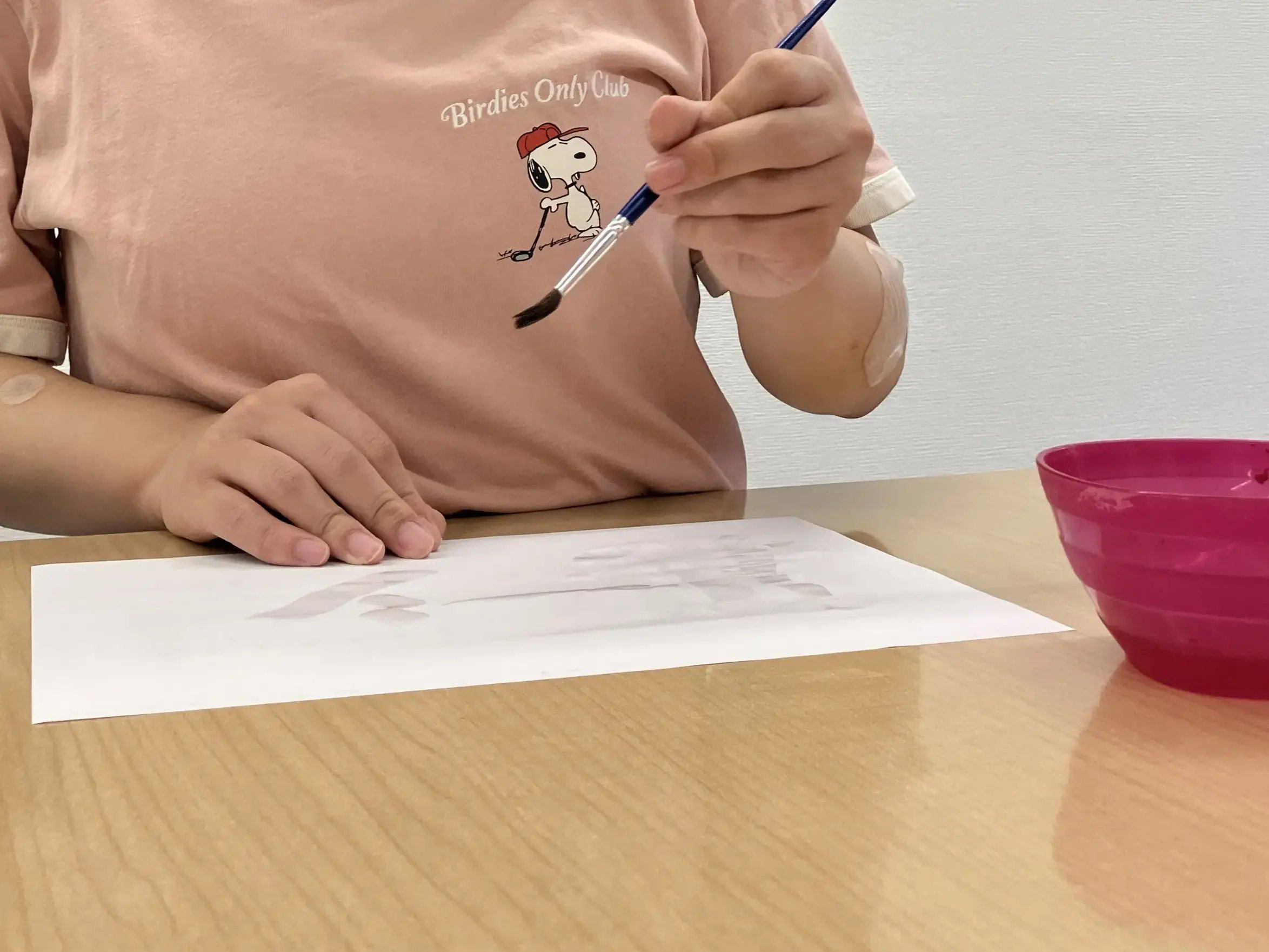 あぶり絵の様子
