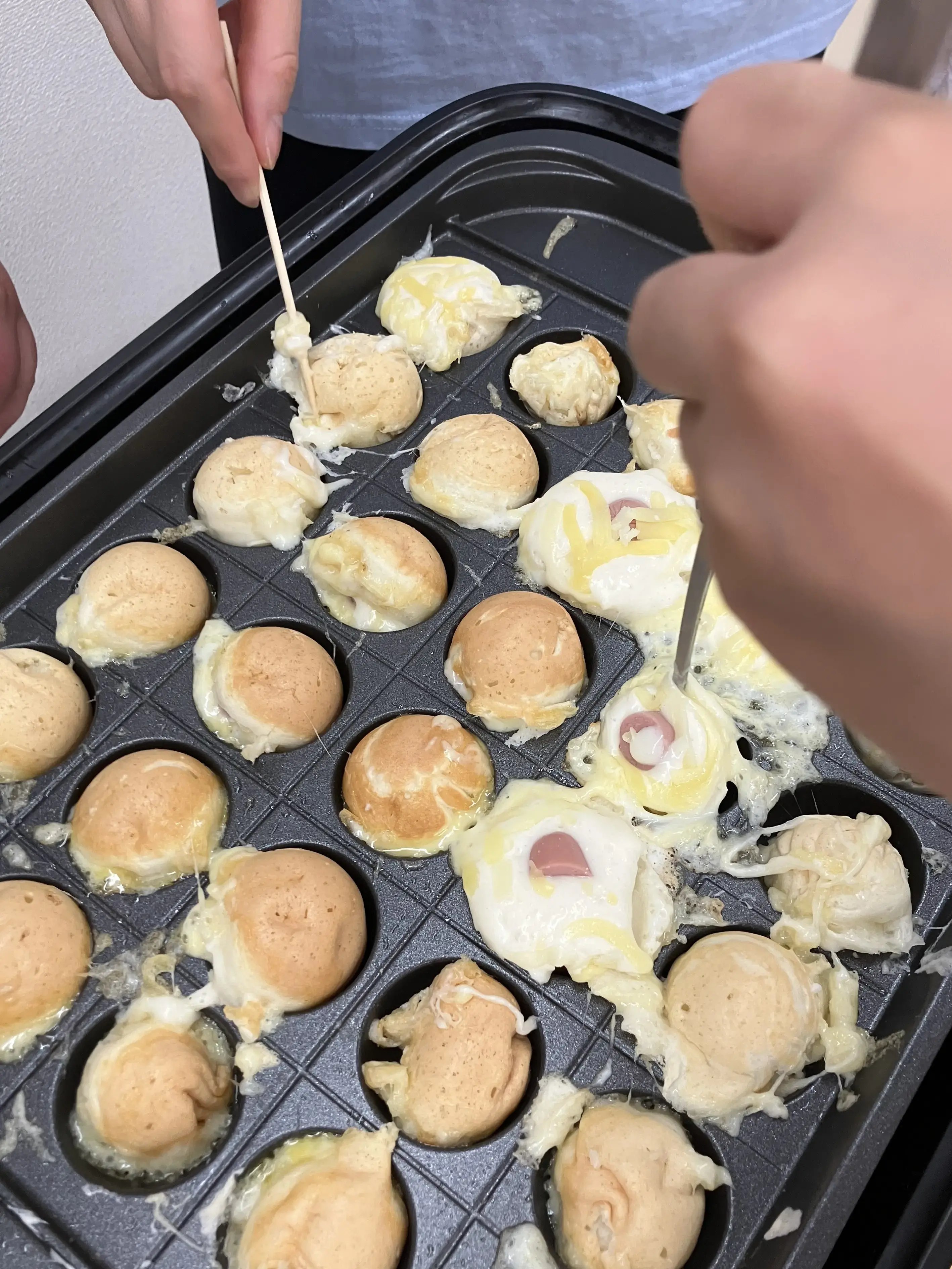 生地を焼いている様子１