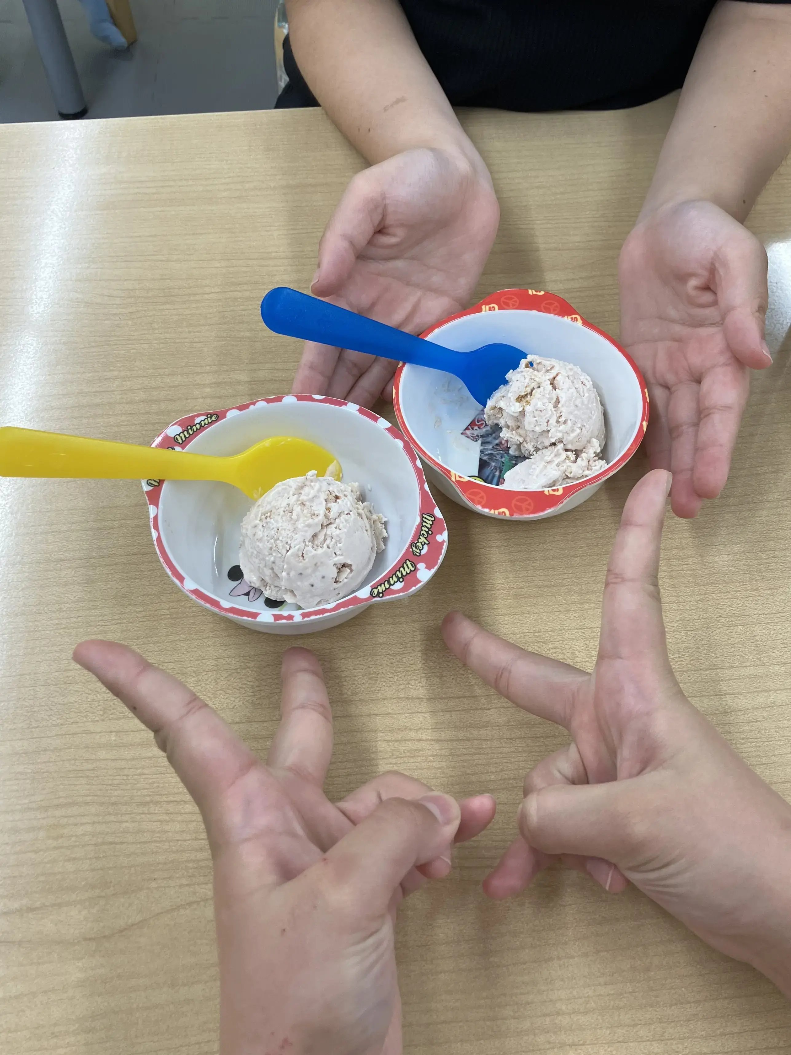 完成したアイス