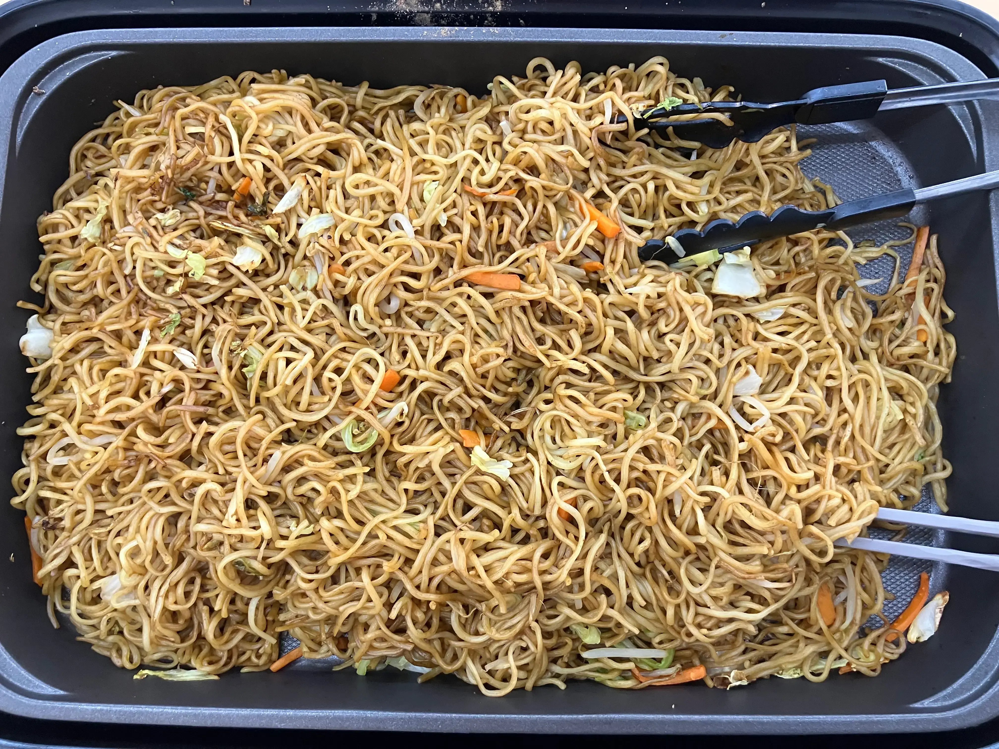 ホットプレートで作った焼きそば