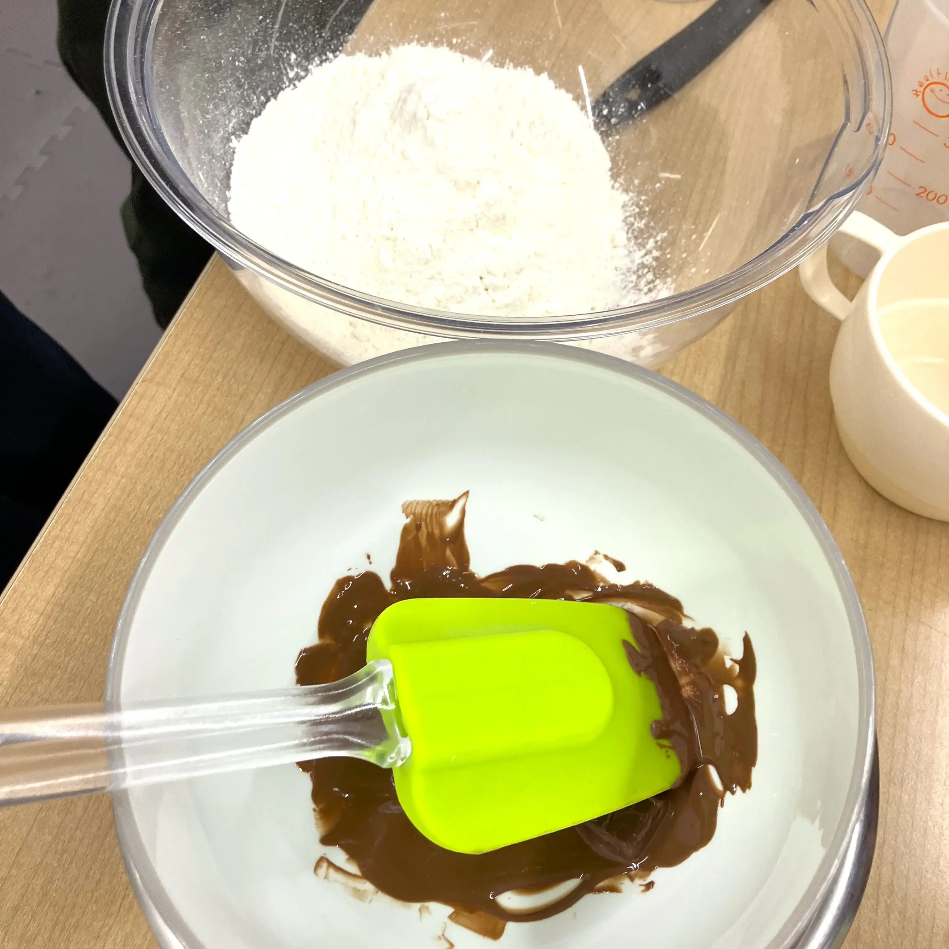 チョコを溶かしている様子