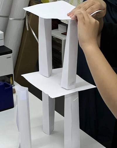 ペーパータワーのチャレンジ