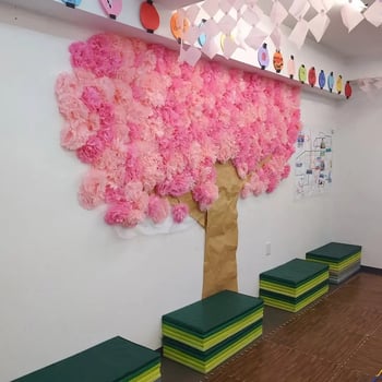 教室飾り桜の木